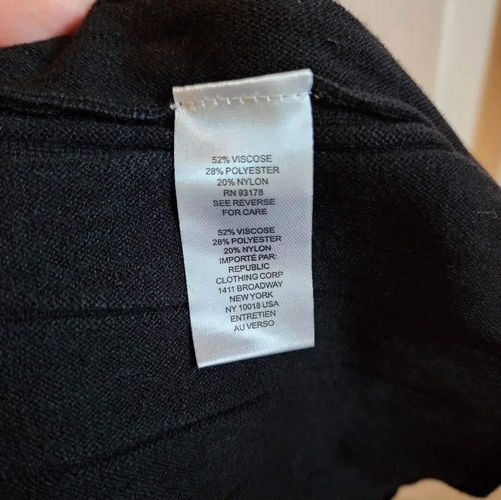 TAHARI Black A-Line Midi Sweater Skirt Large